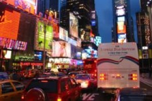 Lorenze charter bus in New York City